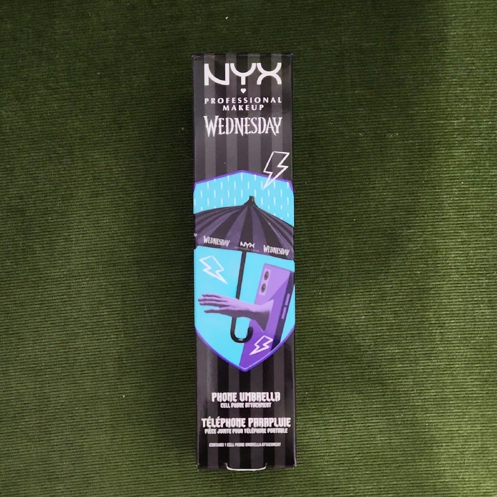 NYX Wednesday Phone Umbrella in Black and Blue